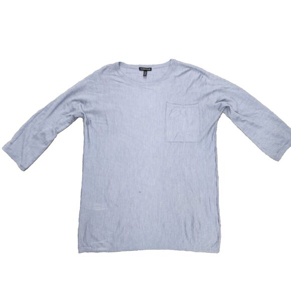 Eileen Fisher Tops - Eileen Fisher Women's 3/4 Sleeve Blue Top Shirt Blouse Size S